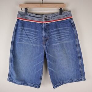Y2K Ralph Lauren Polo Jeans Co Denim Shorts Size Medium Waist 32" Inseam 12"